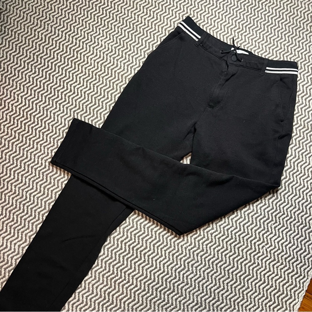 Zara Kids Black Pants with White Stripes